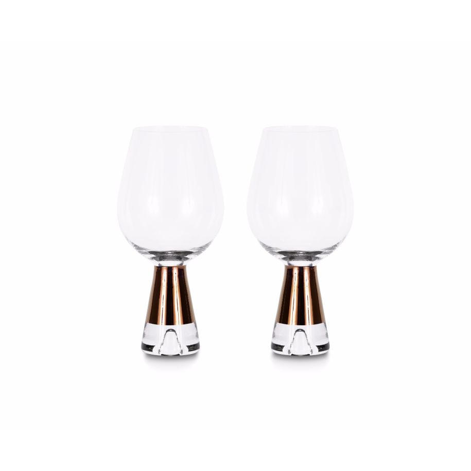 TANK WINE GLASSES COPPER X2