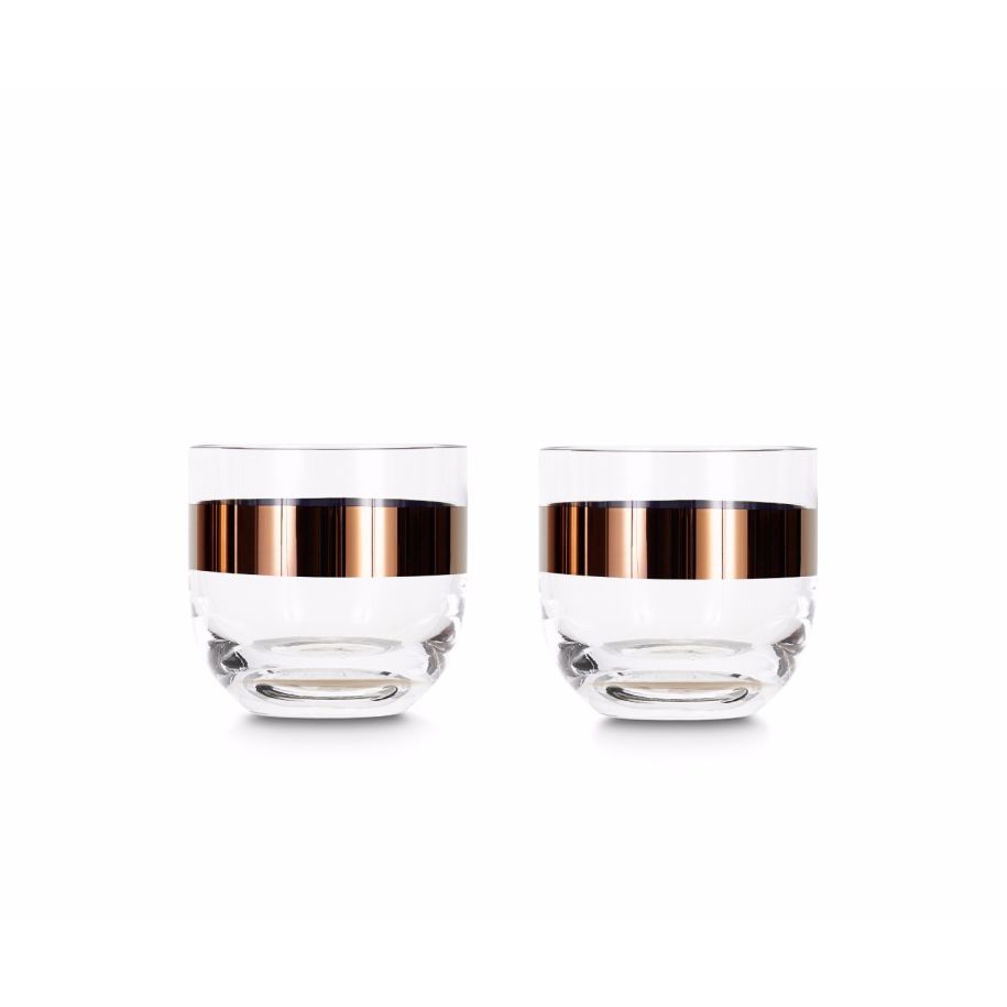 Tank Whiskey Glasses Copper x 2