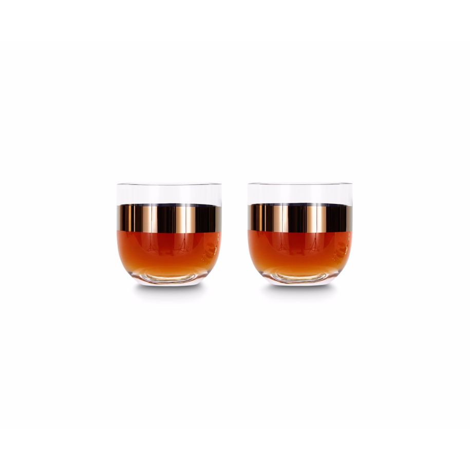 Tank Whiskey Glasses Copper x 2