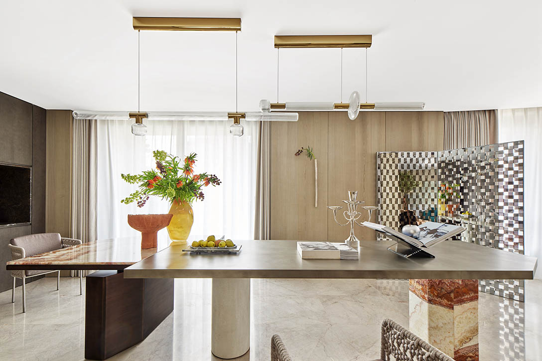 Cipher Horizontal S Pendant by Lasvit