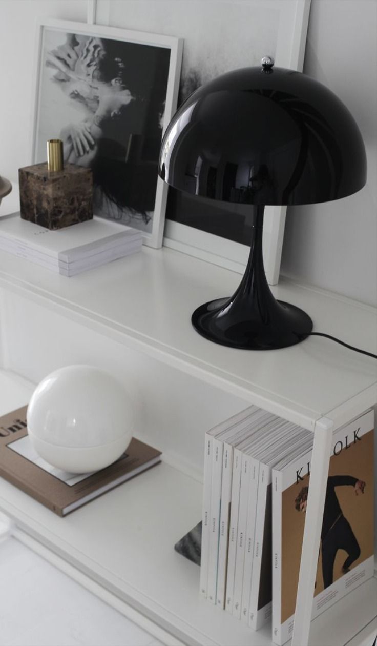 Panthella mini Black Table Lamp by LouisPoulsen