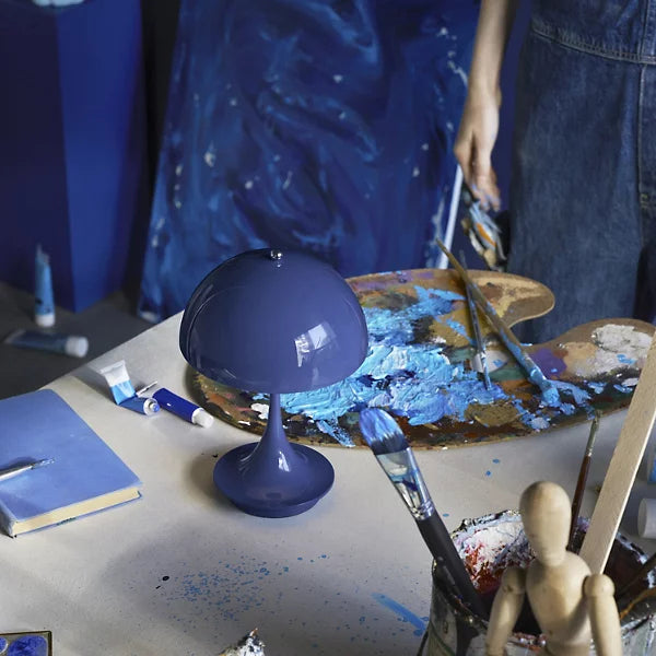 Panthella Mini Blue Table Lamp by LouisPoulsen
