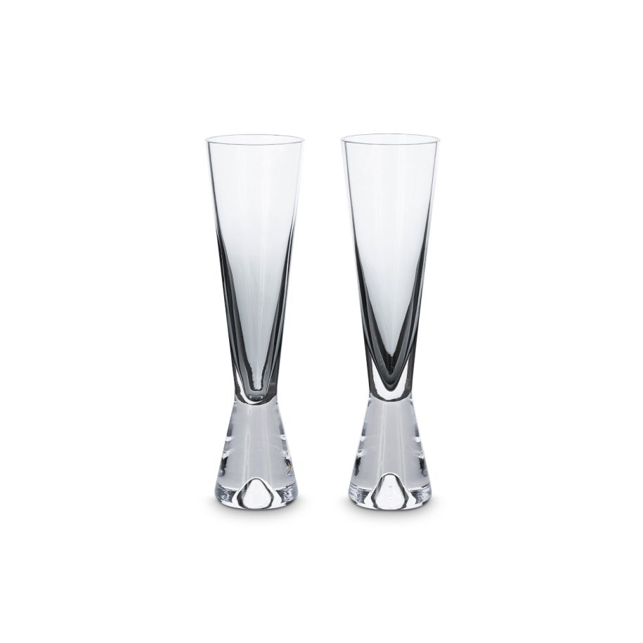 Tank Champagne Glasses Black x 2