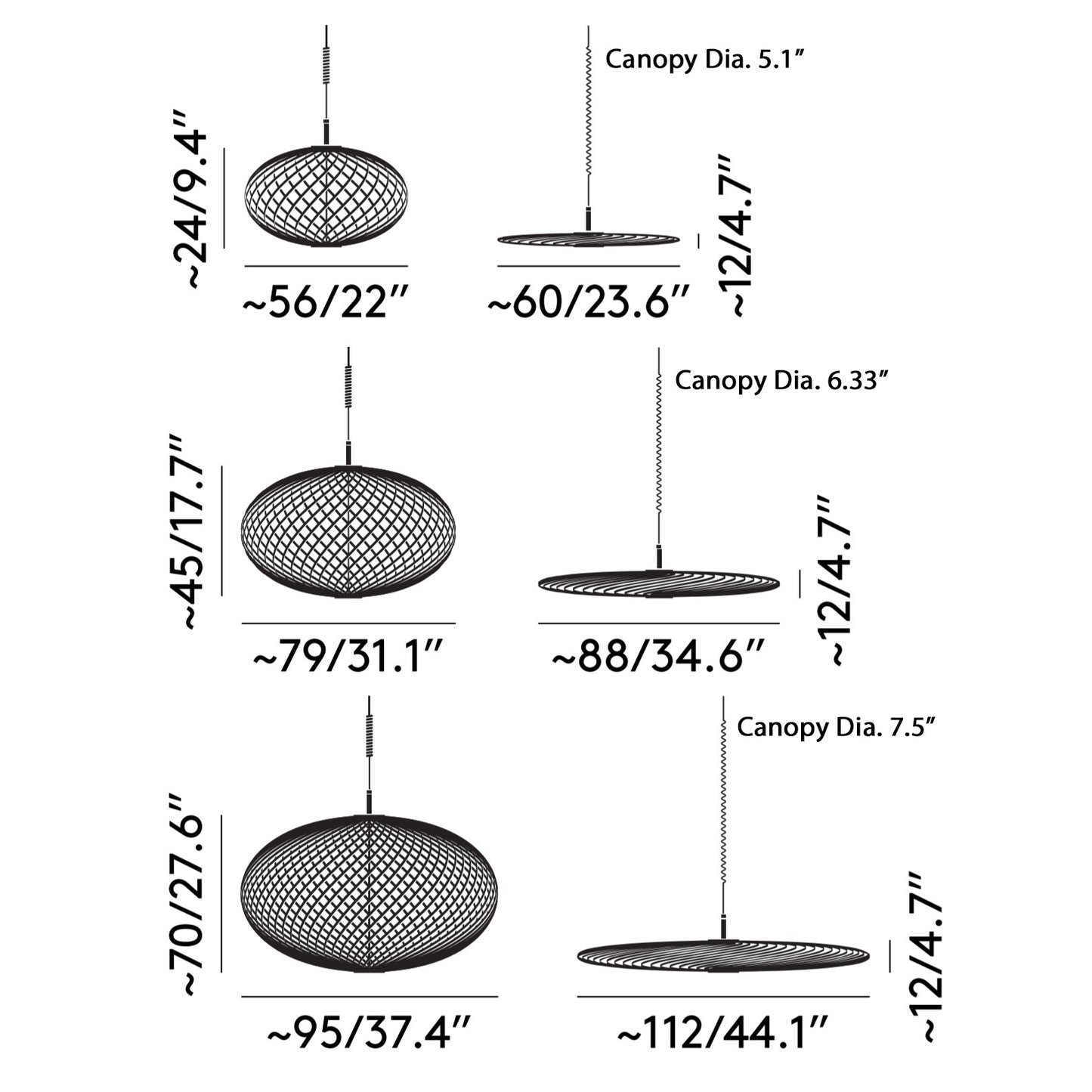 Spring Pendant Brass Small by TomDixon