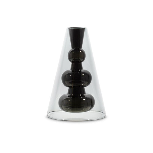 BUMP VASE CONE BLACK