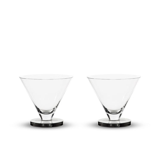 PUCK COCKTAIL GLASSES X 2